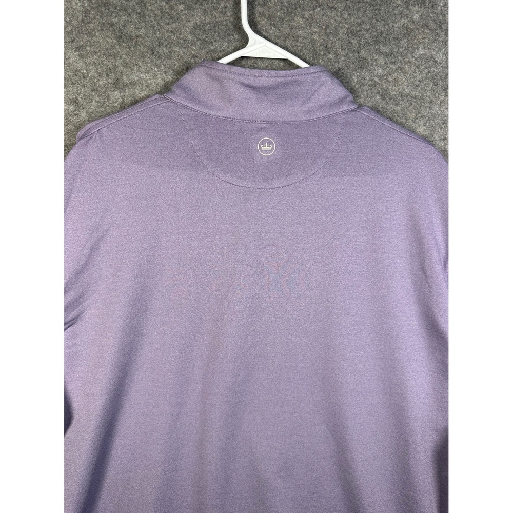 Peter Millar Mens 2X Purple Quarter Zip Pullover Golf Sweater MS20EK40BBT - Picture 7 of 8